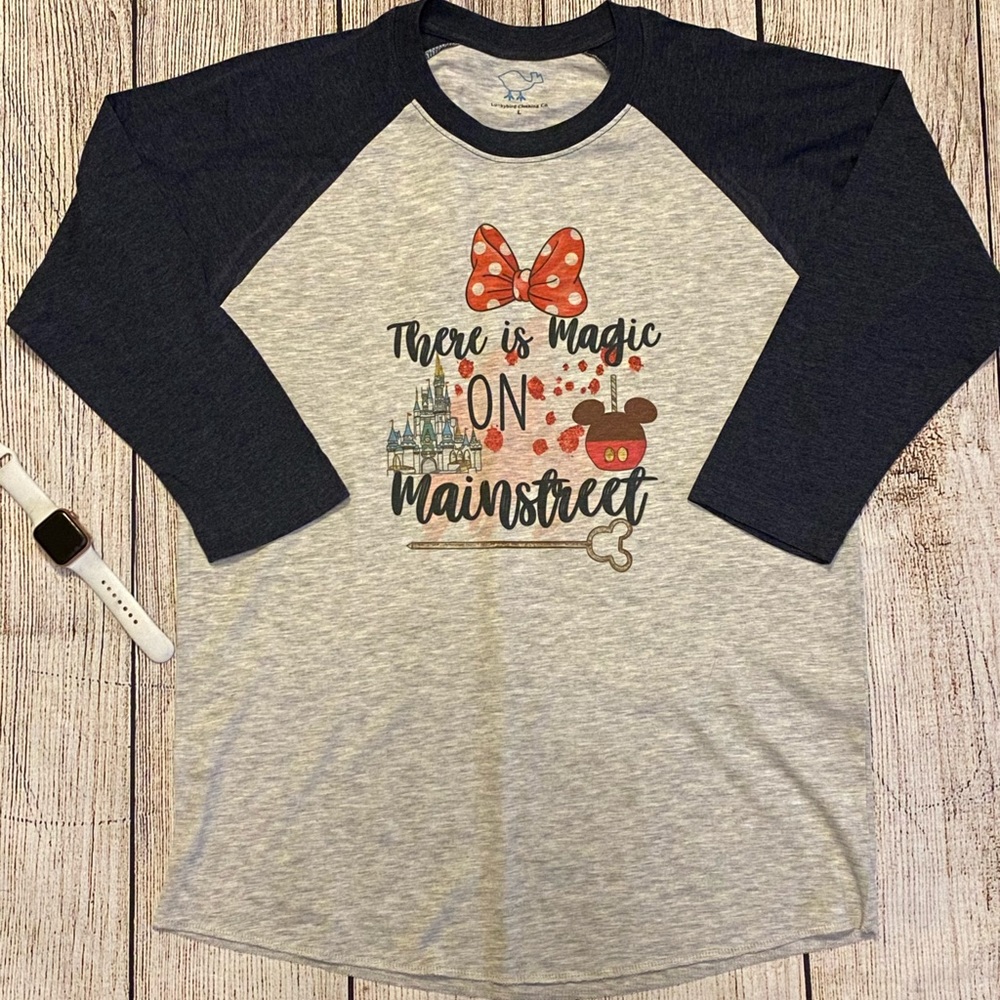 There is magic on main street raglan Disney shirt